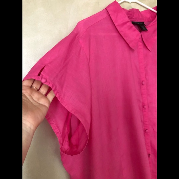 Avenue 30/32 Button Up Shirt Top🌷100% Linen Summer Classic - Picture 2 of 9